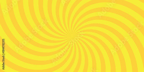 Orange Sunburst Pattern with yellow Background. Rays. Radial. Summer Banner. Exploding star burst texture japanese radius cartoon pattern abstract eps editable vector