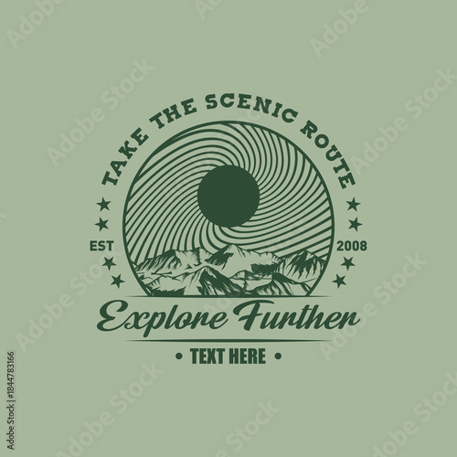Vintage Mountain T-Shirt Design