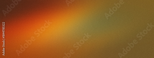 Warm orange and green abstract gradient background with noise effect for banners and web design