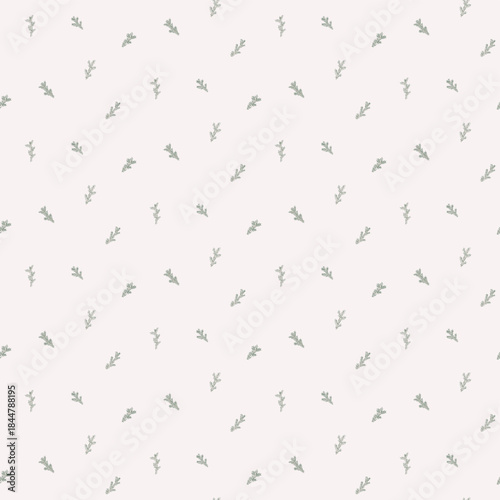 Fir tree branch seamless pattern