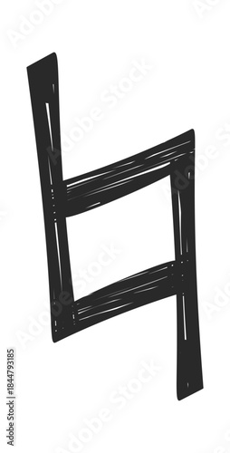 Sharp hand drawn musical notation