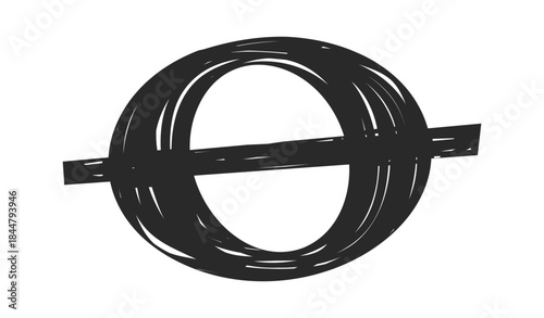 Note head with line doodle