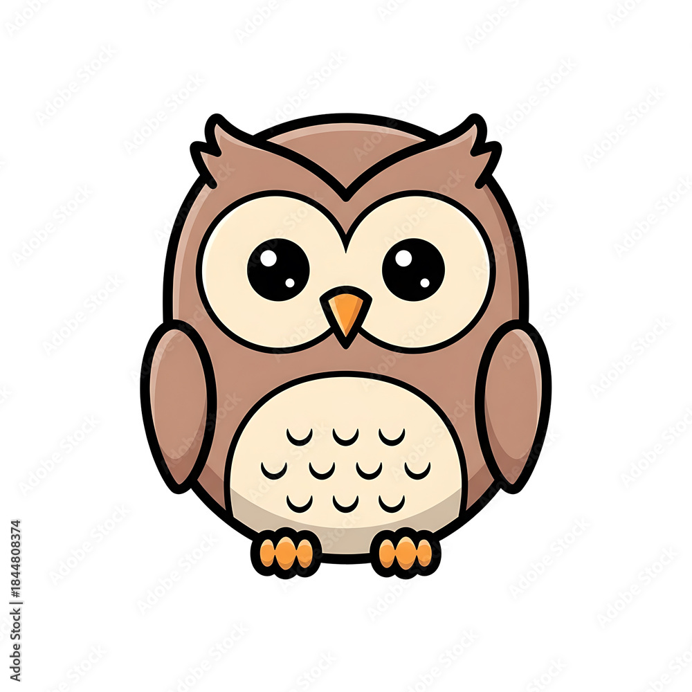 Obraz premium Cute Owl Cartoon. (2)