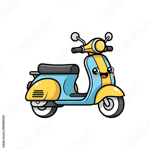 Cute scooter illustration.