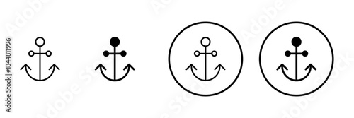 Anchor icon vector. Anchor sign and symbol. Anchor marine icon.