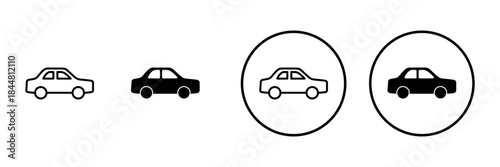 Car icon vector. car sign and symbol. small sedan