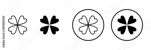 Clover icon vector. clover sign and symbol. four leaf clover icon.