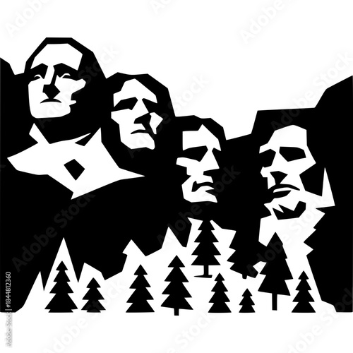 Mount Rushmore Vector