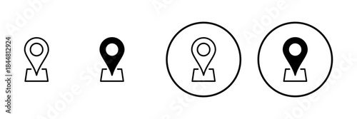 Pin icon vector. Location sign and symbol. destination icon. map pin