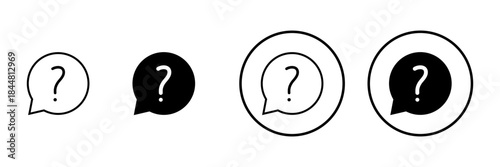 Question icon vector. question mark sign and symbol