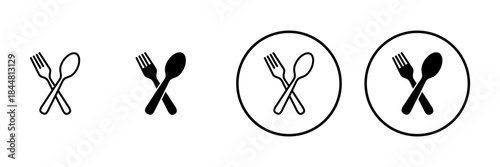 spoon and fork icon vector. spoon, fork and knife icon vector. restaurant sign and symbol
