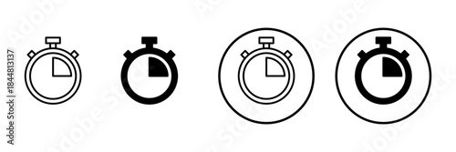 Stopwatch icon vector. Timer sign and symbol. Countdown icon. Period of time