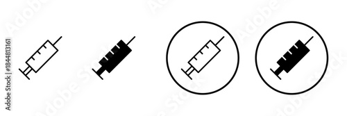 Syringe icon vector. injection sign and symbol.vaccine icon