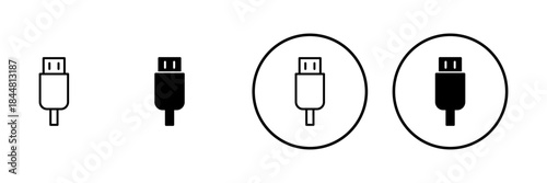 Usb icon vector. Flash disk sign and symbol. flash drive sign.