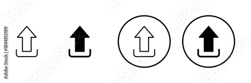 Upload icon vector. load data sign and symbol