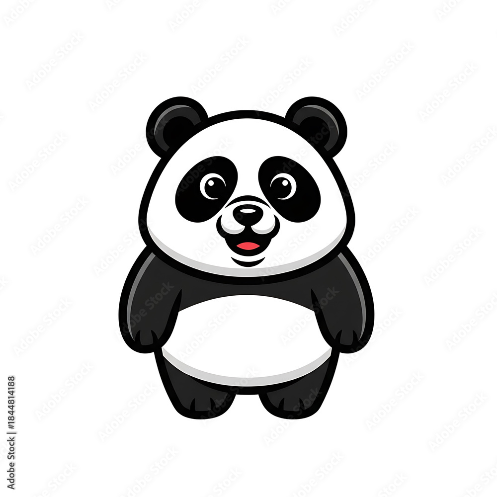 Fototapeta premium Panda Cartoon Isolated.