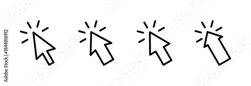 Click icon vector illustration. pointer arrow sign and symbol. cursor icon