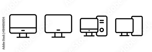 Computer icon vector illustration. computer monitor sign and symbol