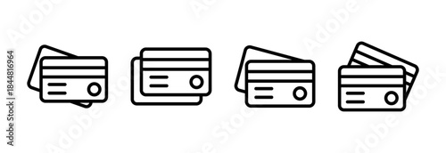 Credit card icon vector illustration. Credit card payment sign and symbol