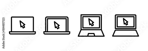 Laptop icon vector illustration. computer sign and symbol