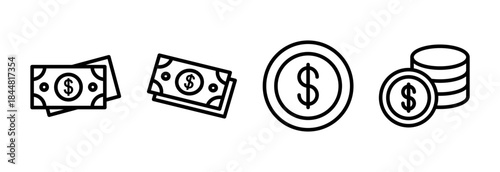 Money icon vector illustration. Money sign and symbol