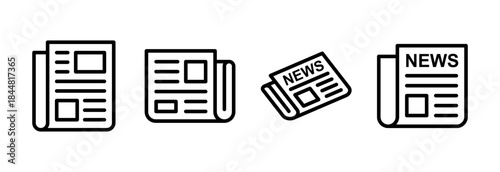 Newspaper icon vector illustration. news paper sign and symbolign