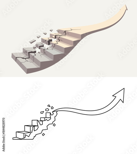 Business improvement process from broken steps to smooth path