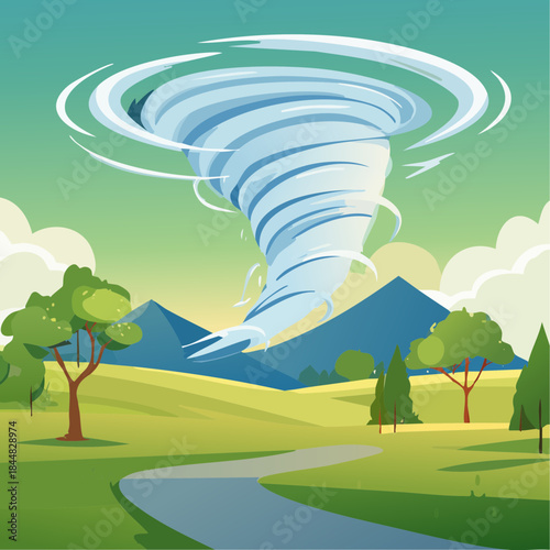 Hurricane in its beauty in nature