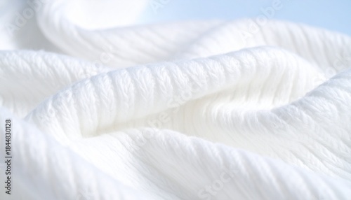 繊維 マクロ クローズアップ ふわふわ 質感 白 青 ぼかし 柔らかい 光 繊細 暖かい 羊毛 雲 夢 抽象的 素材 清潔感 穏やか 優しさ