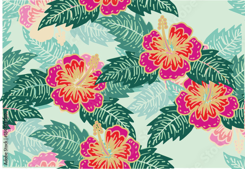 Floral motifs as inspiration for various printing needs, Indonesian Batik