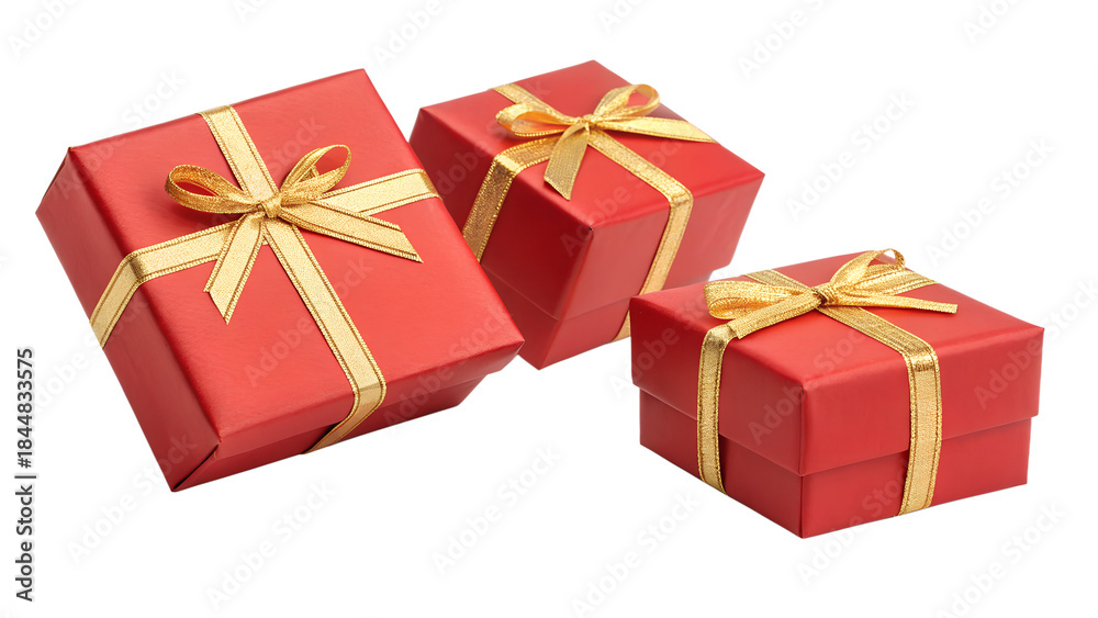 Fototapeta premium red gift box with ribbon
