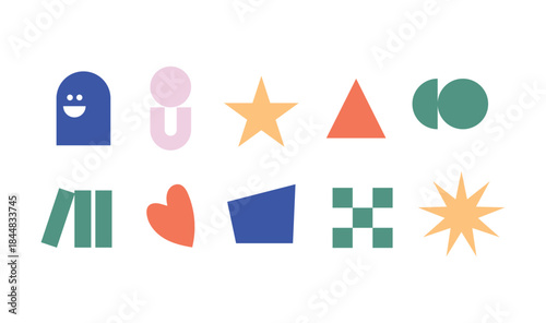 Design element isolated shape retro