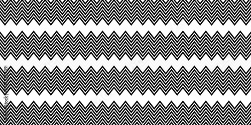 Zigzag lines. Jagged stripes. Seamless surface pattern design with triangular waves ornament. Repeated chevrons wallpaper. Digital paper for page fills, web designing, textile print. Vector art.eps 10