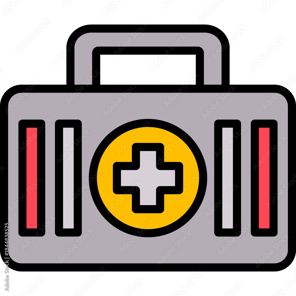 Obraz premium First Aid lineal color icon