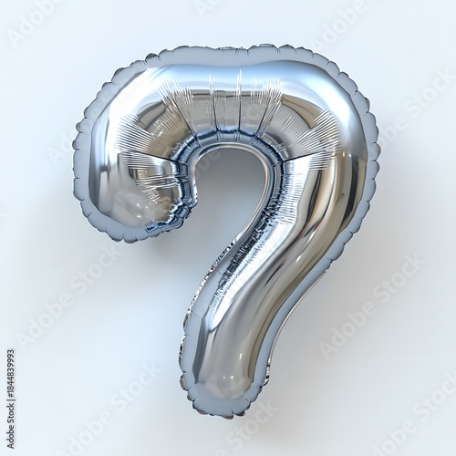 Cheerful Inflated Metallic Silver Balloon Number Seven Celebration