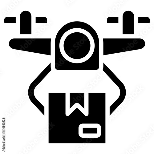Delivery Drone glyph icon