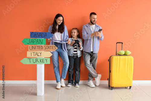 Family with travel accessor...