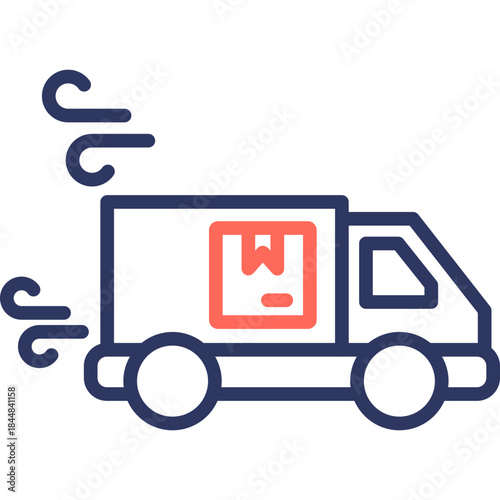 Express Shipping line color icon