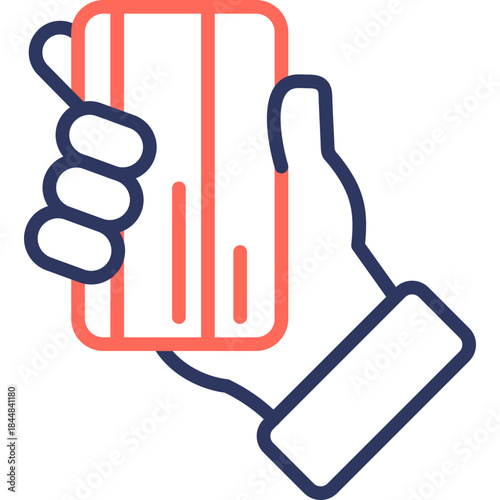 Contactless Delivery line color icon