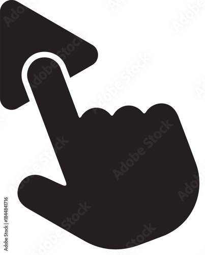 Finger tapping on screen icon