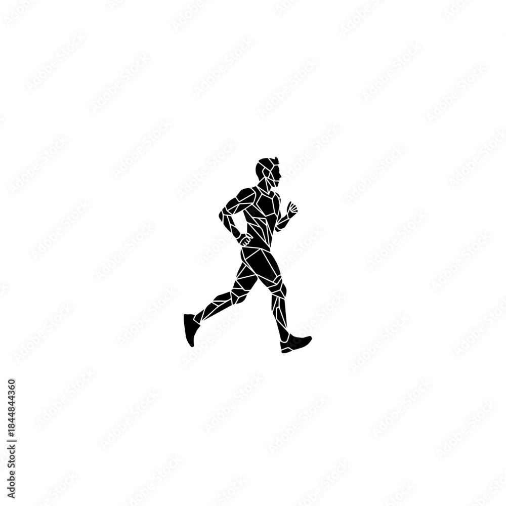 Obraz premium Running Man Silhouette