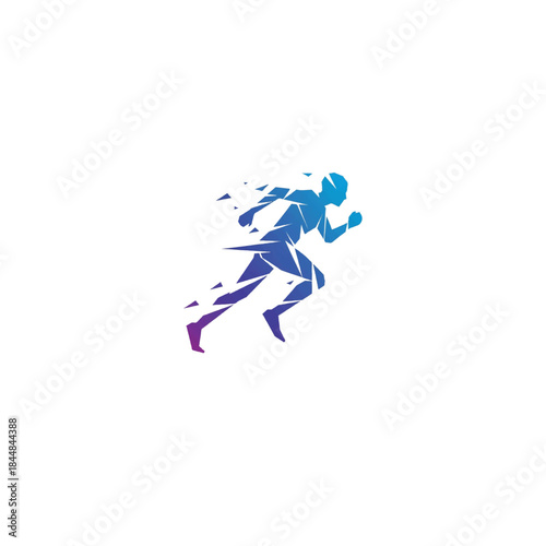 Abstract Running Athlete