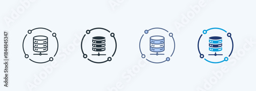 Network Topology Multiple Style Icon Collection