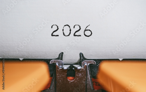 Old Typewriter with following text on paper - 2026 