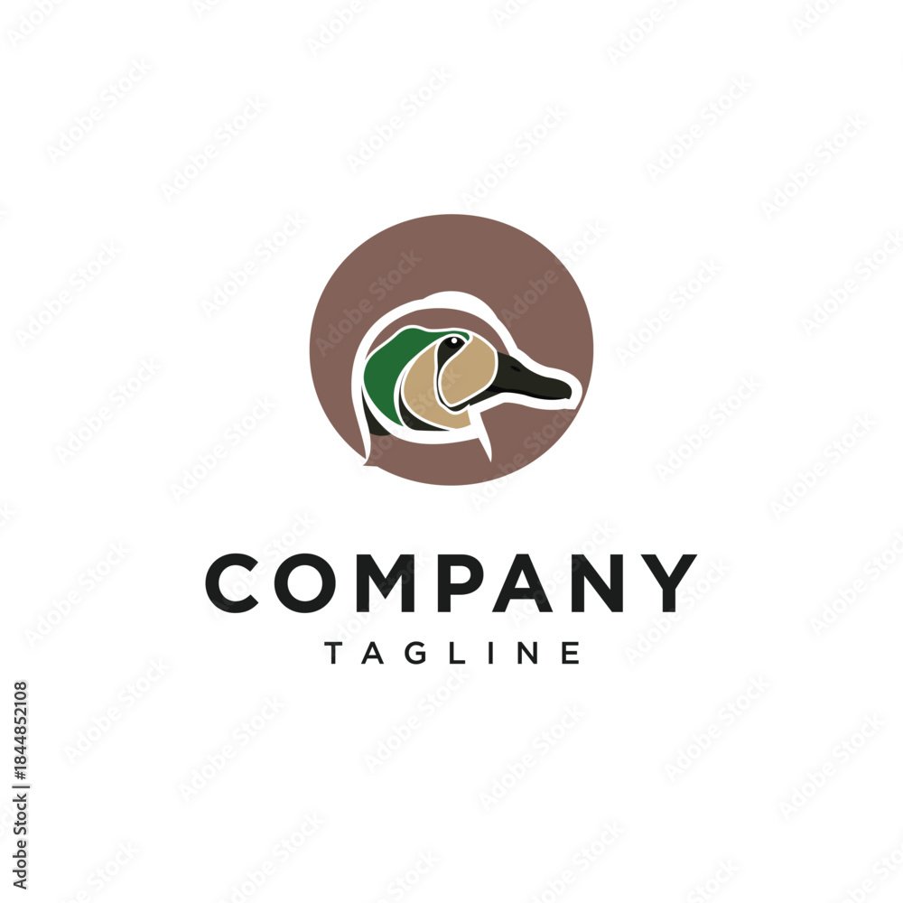 Obraz premium Letter O Baikal Duck Logo Icon vector