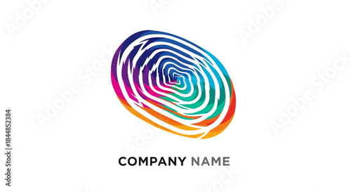 Abstract Colorful Concentric Rings Logo Design, Modern and Vibrant Visual Identity.