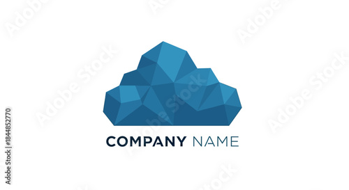 Geometric Cloud Logo Design with a Modern and Abstract Aesthetic.