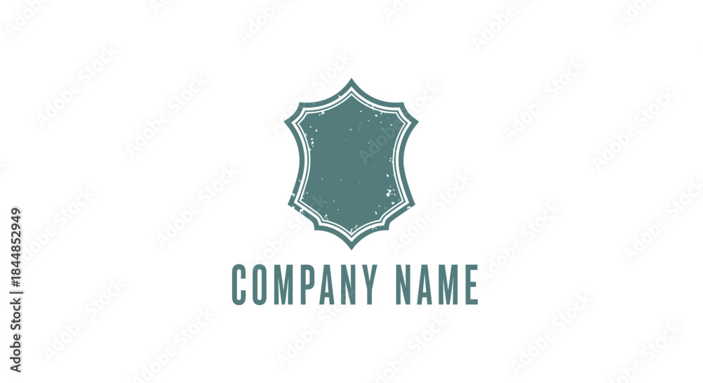 Obraz premium Vintage Style Leather Shield Emblem for Brand Identity and Protection.