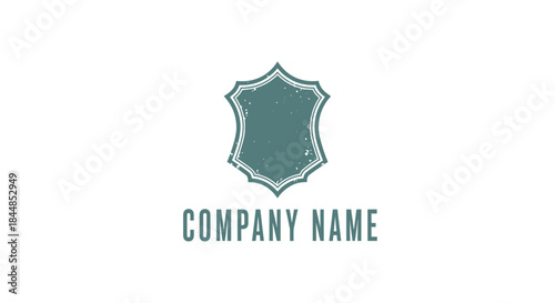 Vintage Style Leather Shield Emblem for Brand Identity and Protection.
