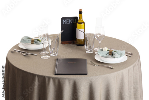 Served restaurant table wit...